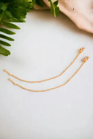 Antique Delicate Gold Plated Anklets for Women (Gold,10 Inch,1)