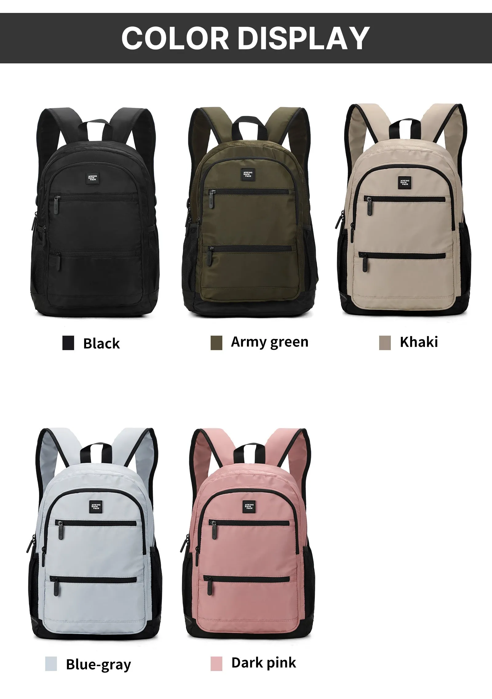 Aoking Backpack Casual Backpack Student Bag XN3306-5