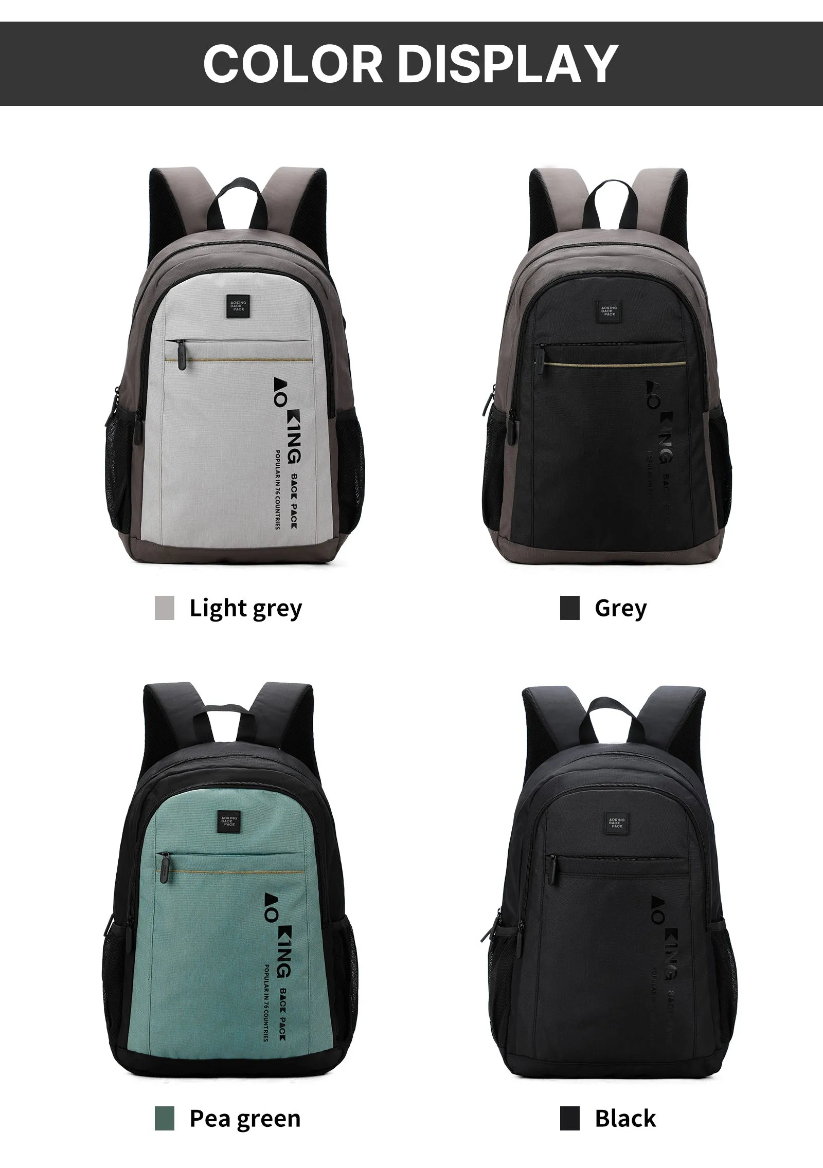 Aoking Backpack Casual Backpack Student Bag XN3316-10