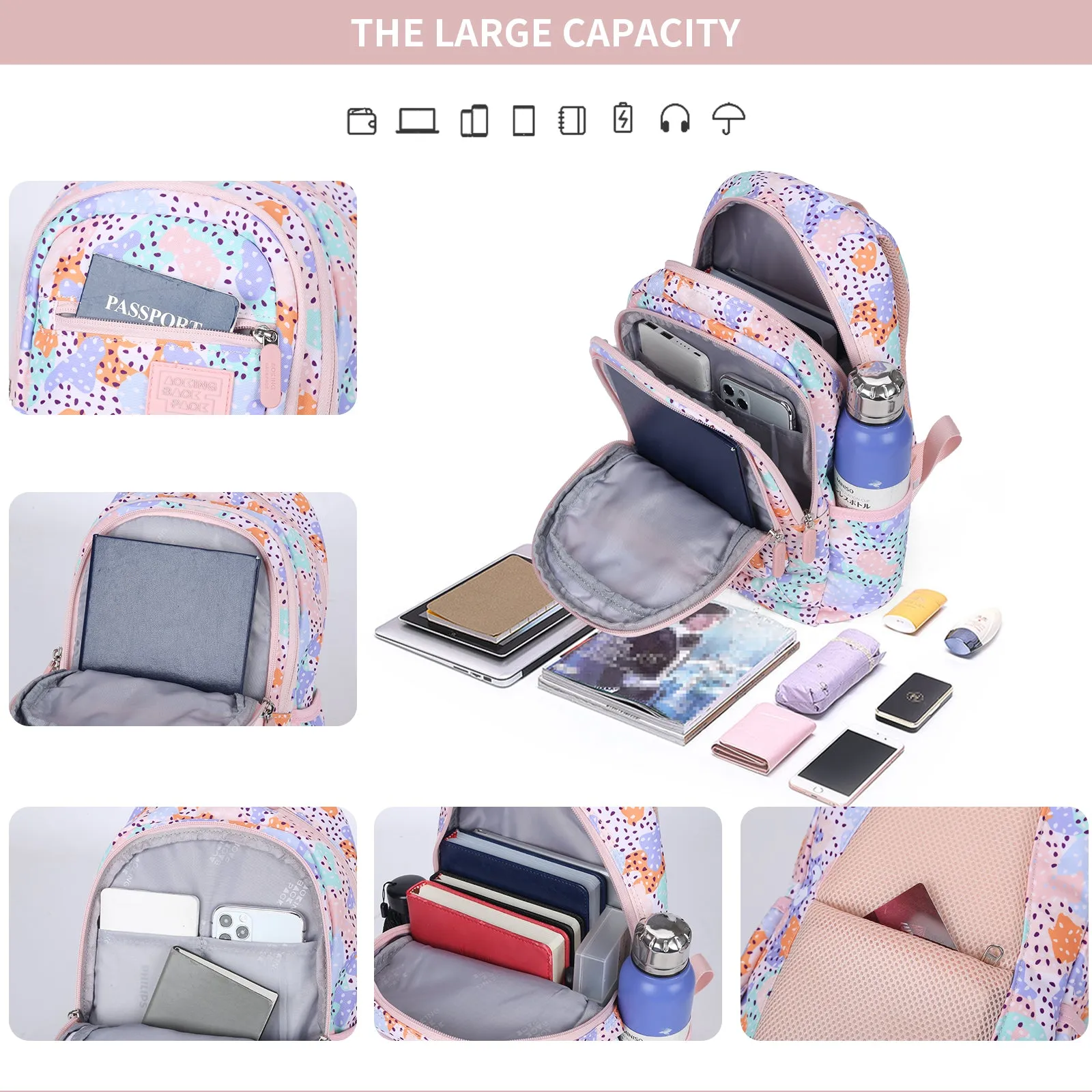 Aoking Casual Lightweight School Backpack XN3626-5