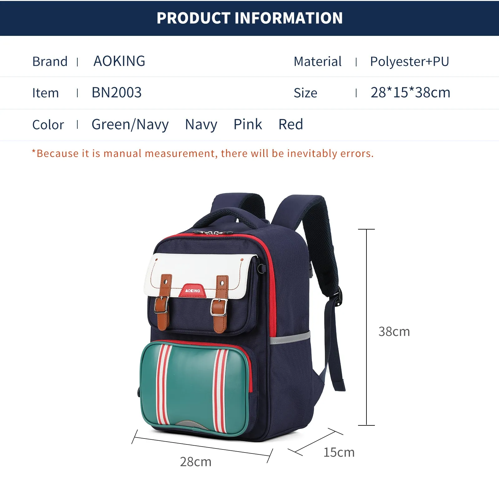 Aoking Cute Lightweight School Backpack BN2003
