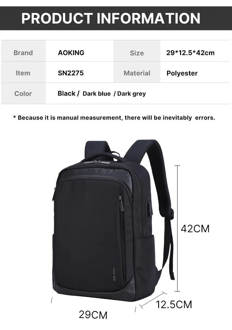 Aoking Fashion Backpack Laptop Business Backpack SN2275
