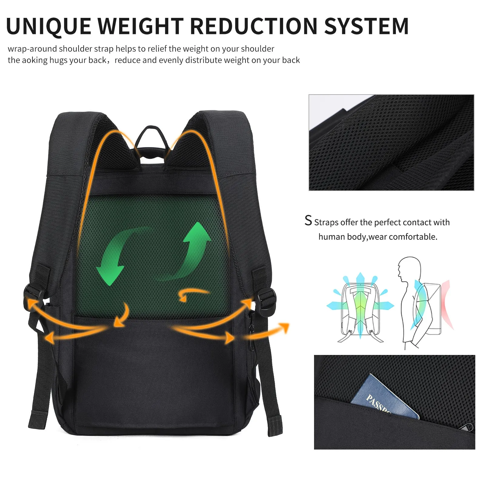 Aoking Fashion Backpack Laptop Business Backpack SN2550