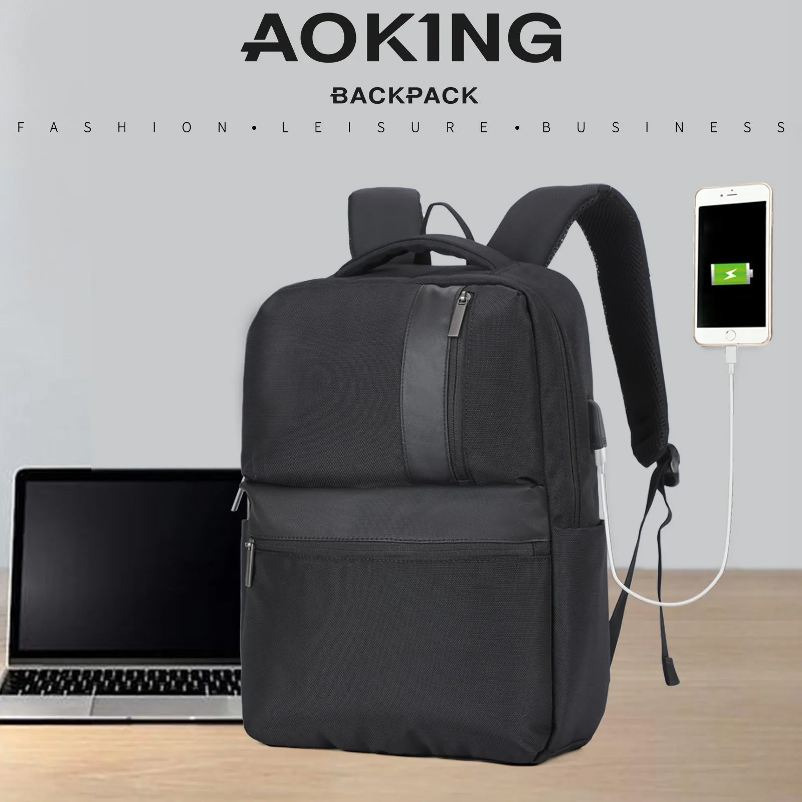 Aoking Fashion Backpack Laptop Business Backpack SN2550
