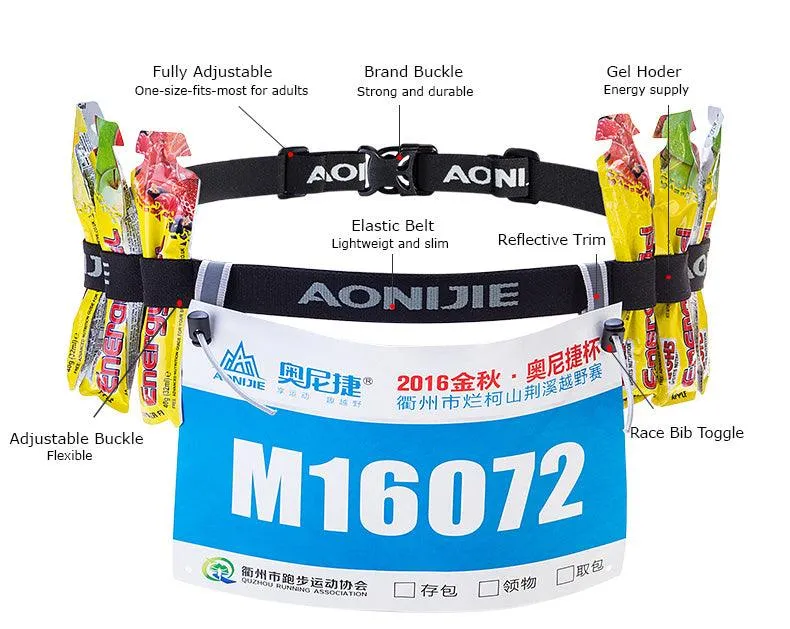 AONIJIE Race Number Belt