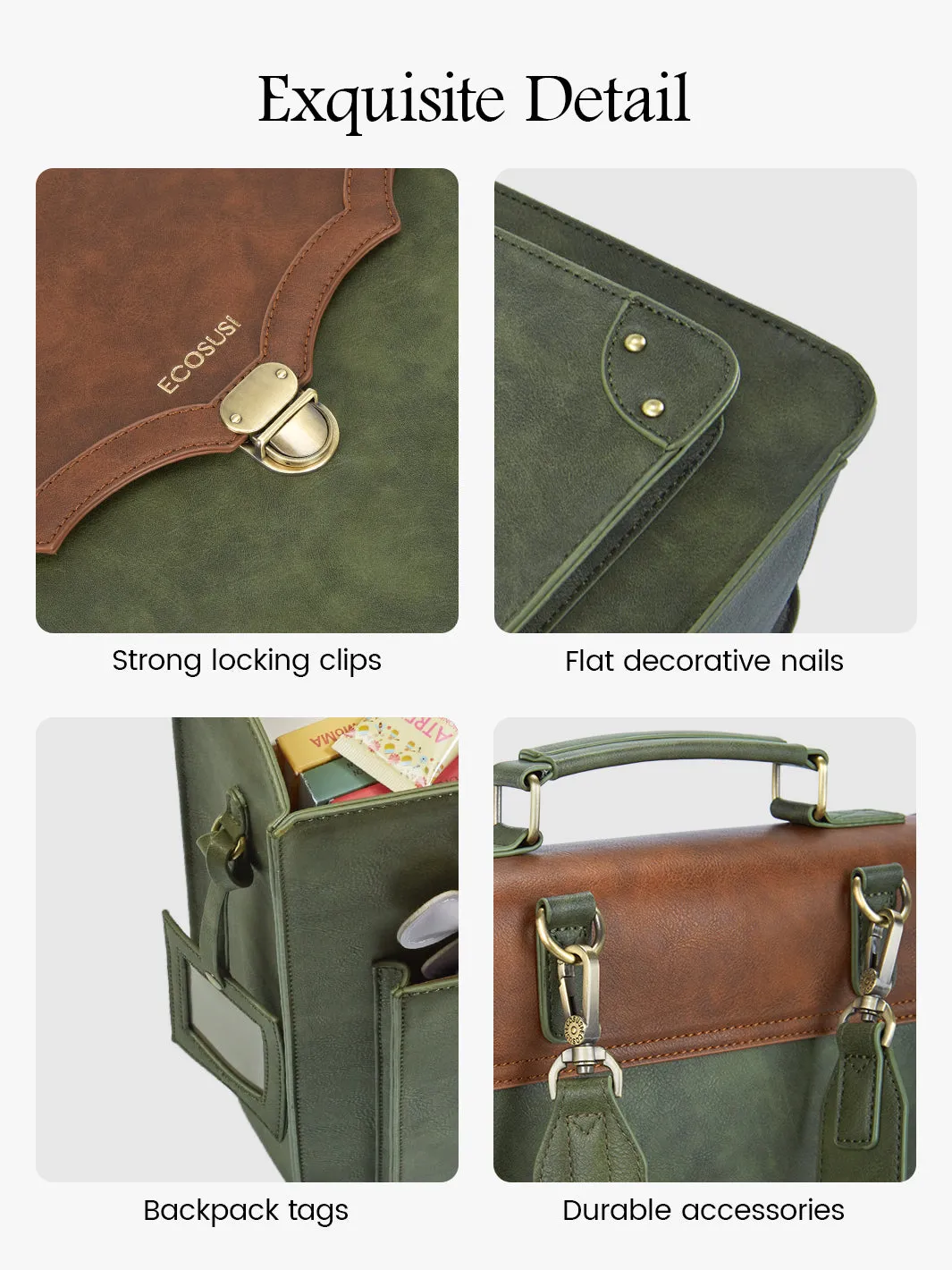 Aria Vintage Backpack for Laptops 11-15.6 Inches