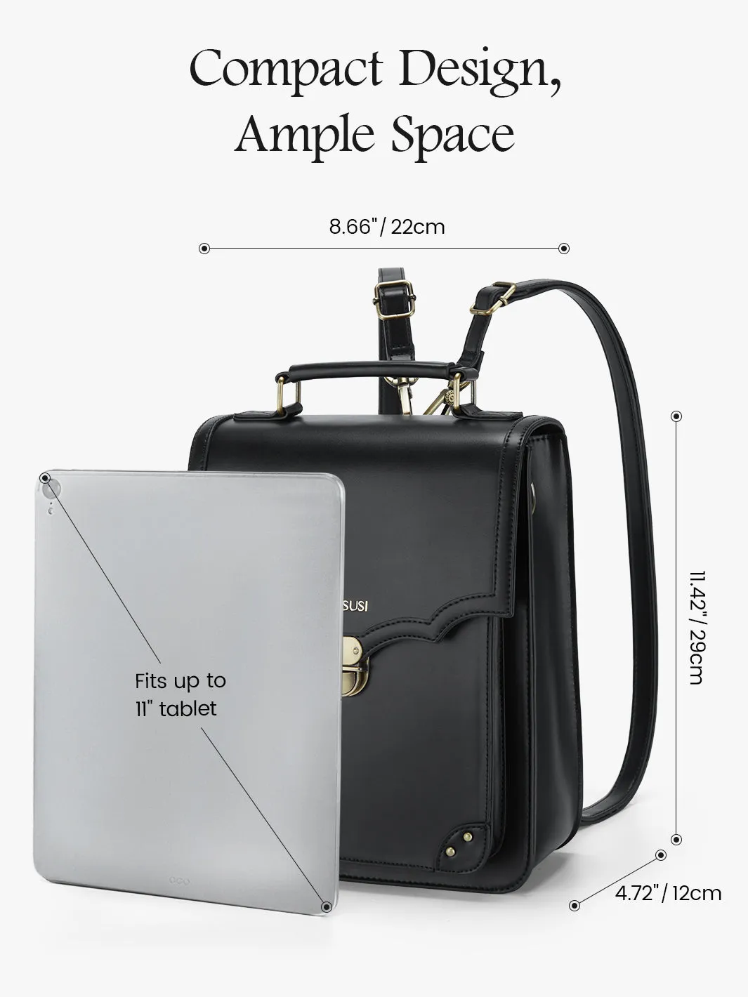 Aria Vintage Backpack for Laptops 11-15.6 Inches