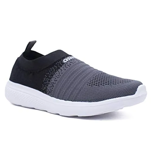ASIAN Women's Elasto-02 Grey Knitted,Sports,Walking,Slipon Shoes UK-4