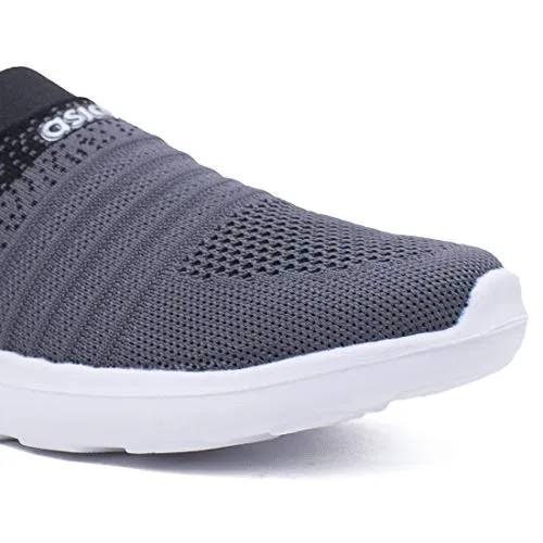 ASIAN Women's Elasto-02 Grey Knitted,Sports,Walking,Slipon Shoes UK-4