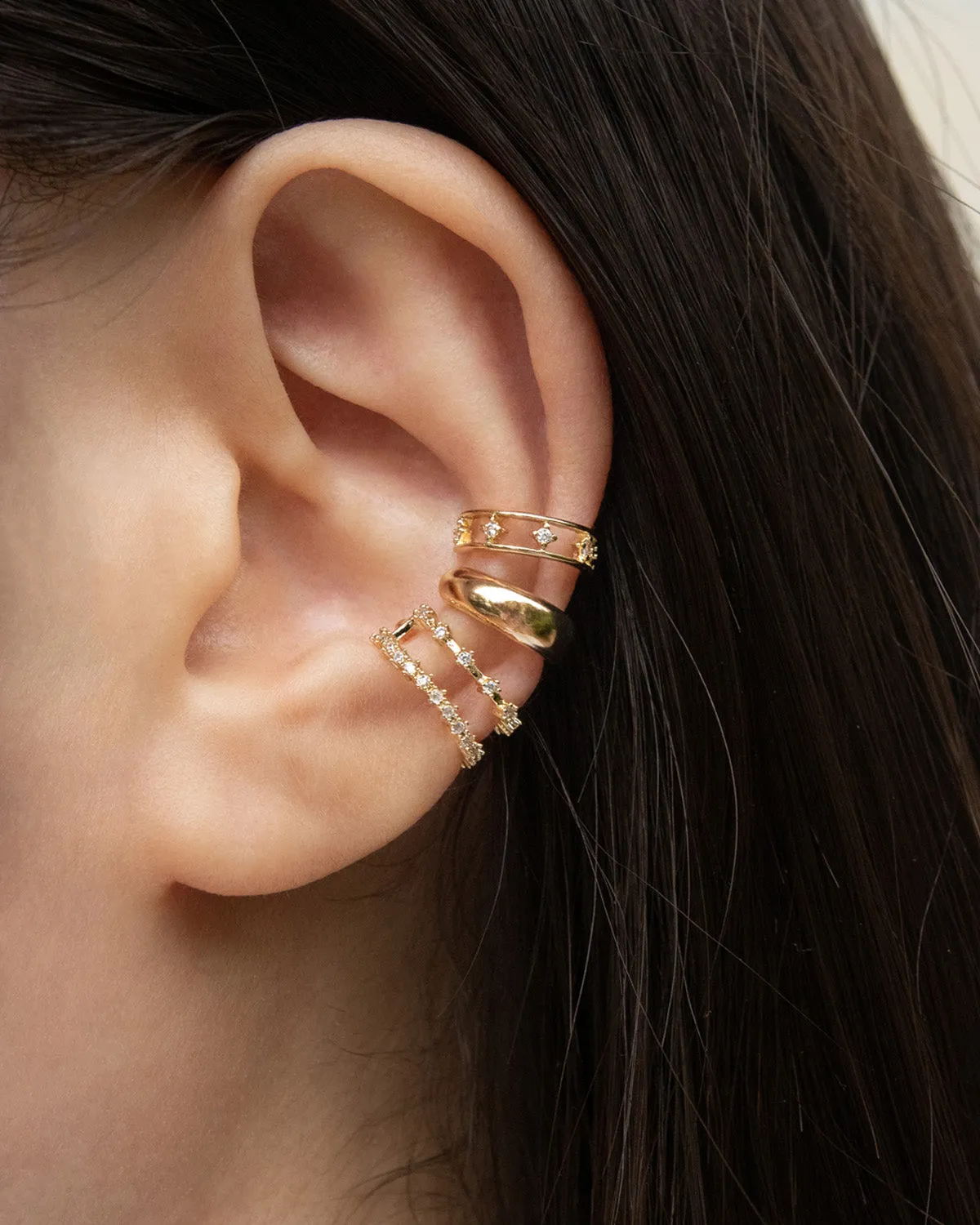 ASTRAEA Double Ear Cuffs in Gold