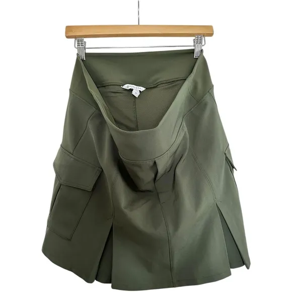Athleta Endless High Rise Cargo Skort Aspen Olive Green Activewear Skirt Size 14