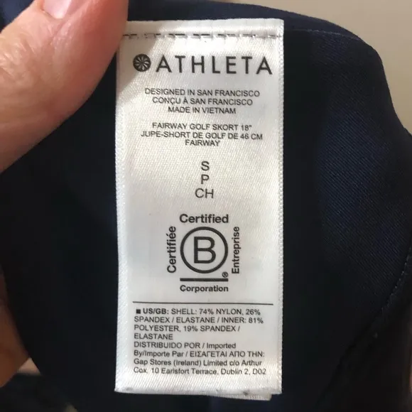 Athleta Fairway Golf Skort 18 Inch in Navy Blue - Size SP
