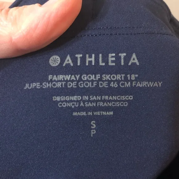 Athleta Fairway Golf Skort 18 Inch in Navy Blue - Size SP