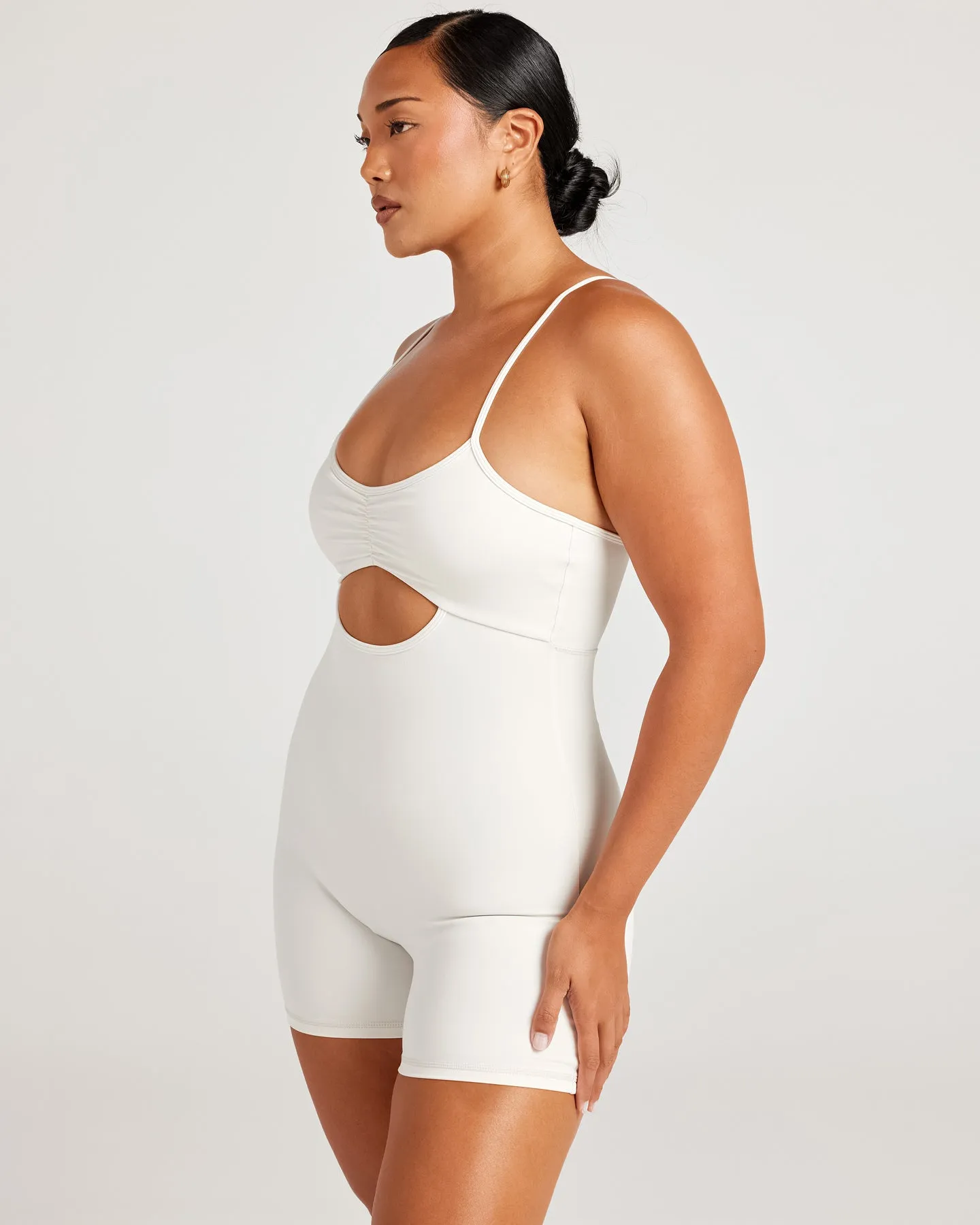Aura Cut Out Unitard - Vanilla Latte