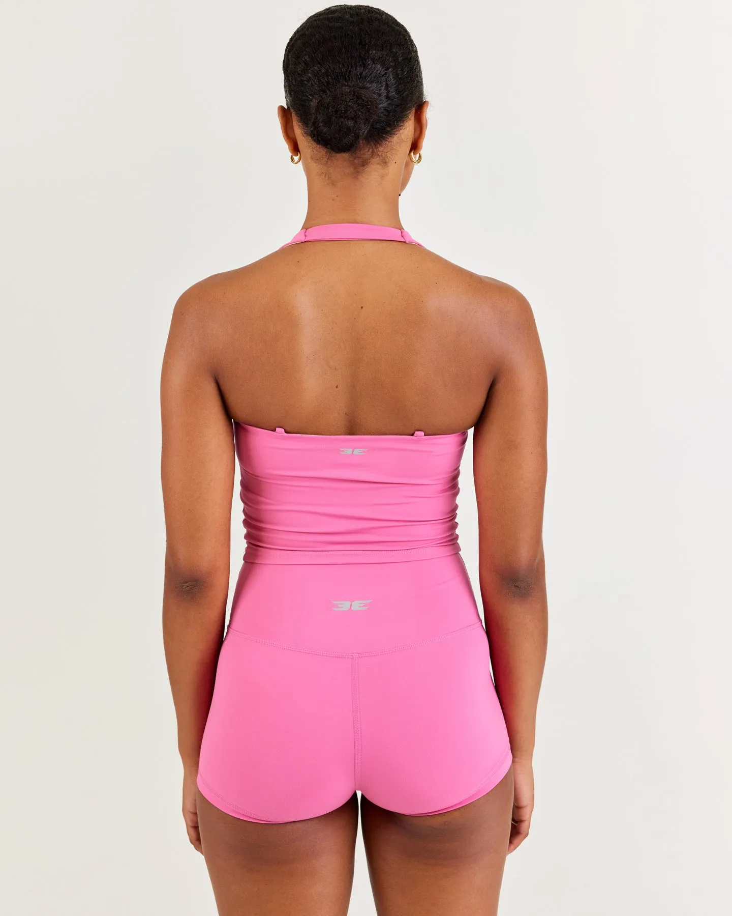 Aura Halter Scrunch Tank - Bubblegum