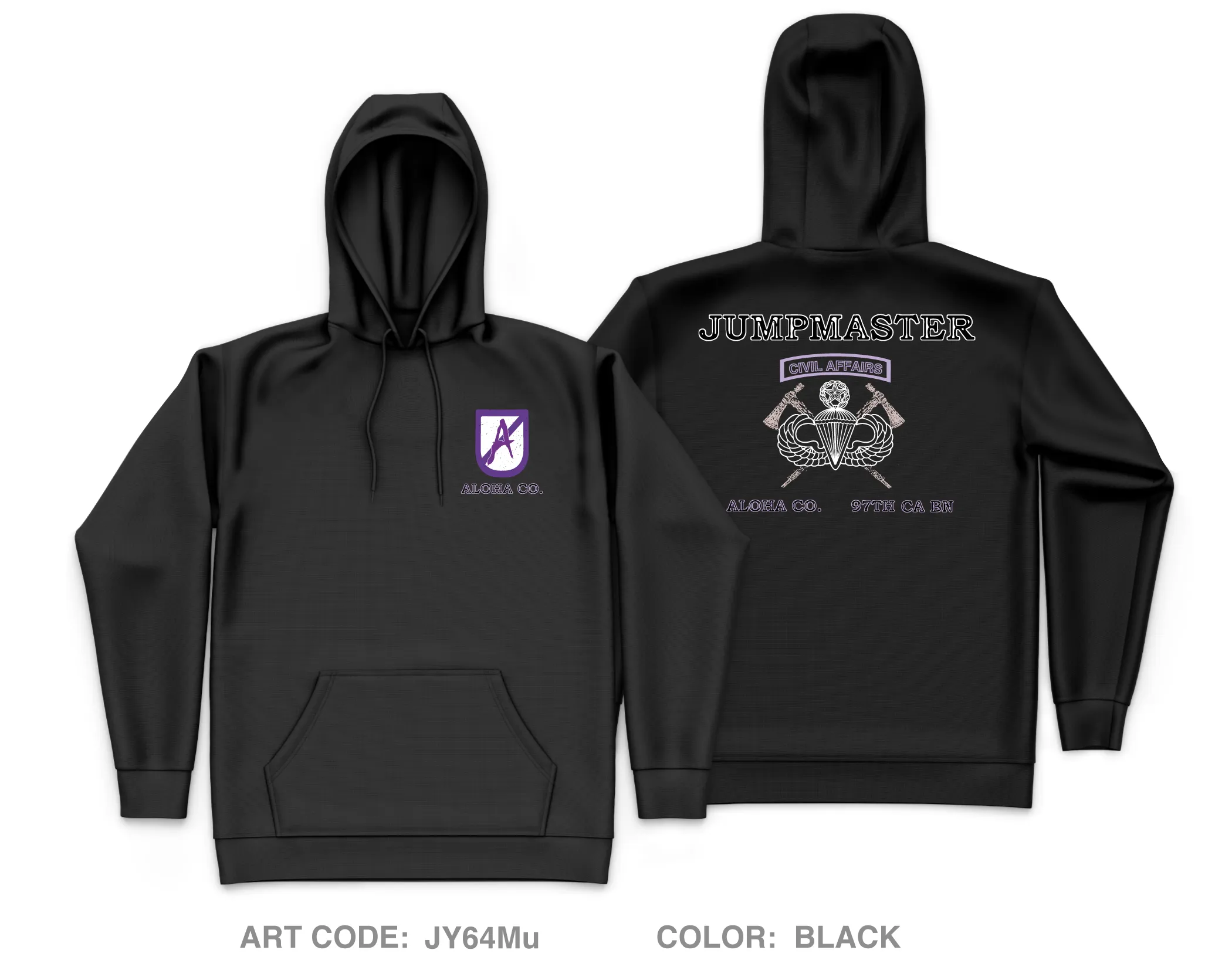 B/97th Civil Affairs Battalion Store 1 Core Men's Hooded Performance Sweatshirt - JY64Mu