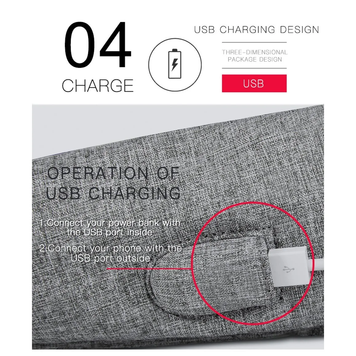 Backpack USB Charging <br> Canvas