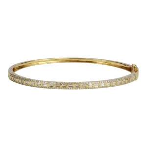 Baguette Pave Outline Bangle