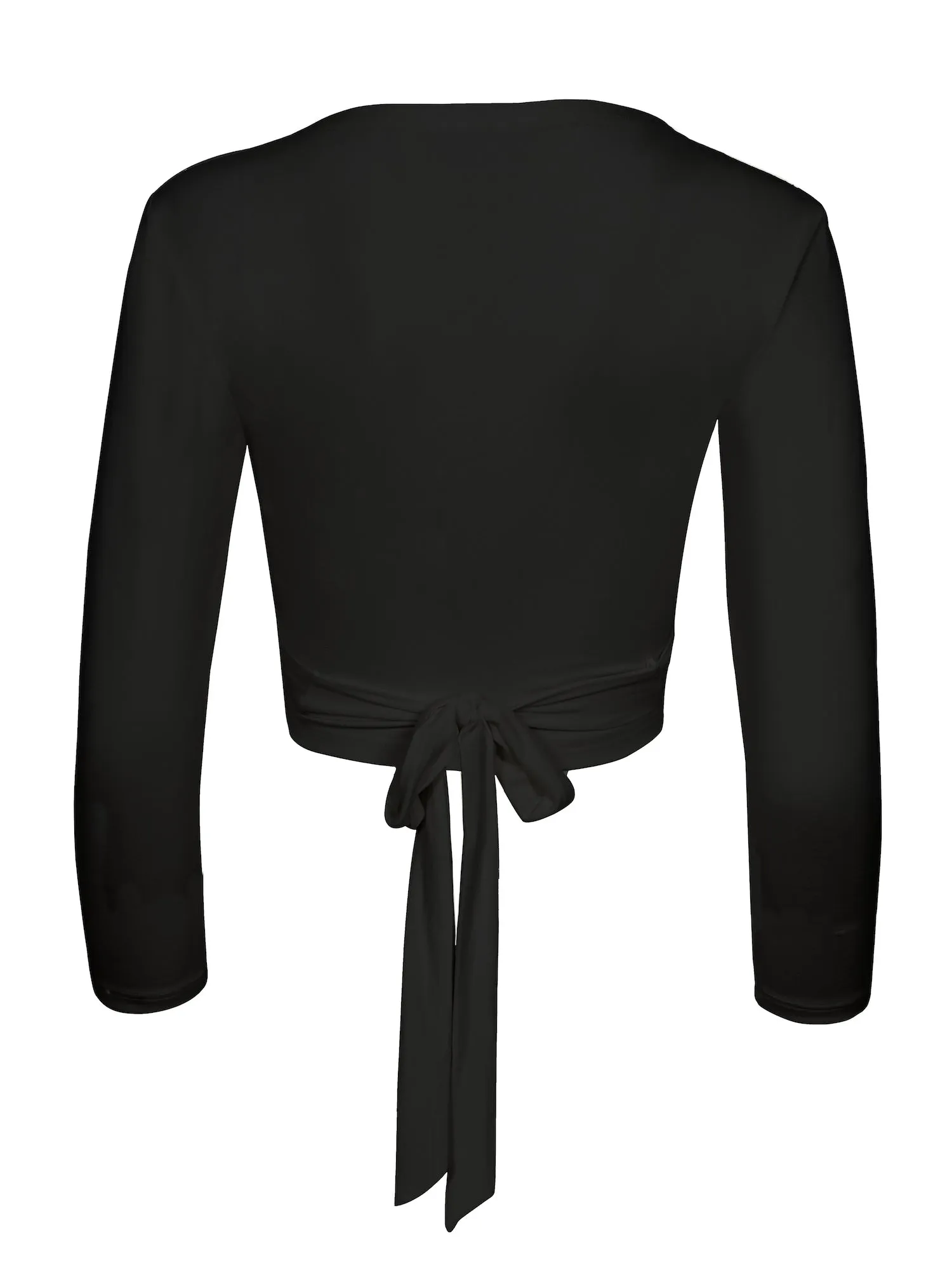 Bamboo L/S Ballet Wrap Top - Black