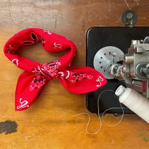 Bandana - Red - Lowercase Initials