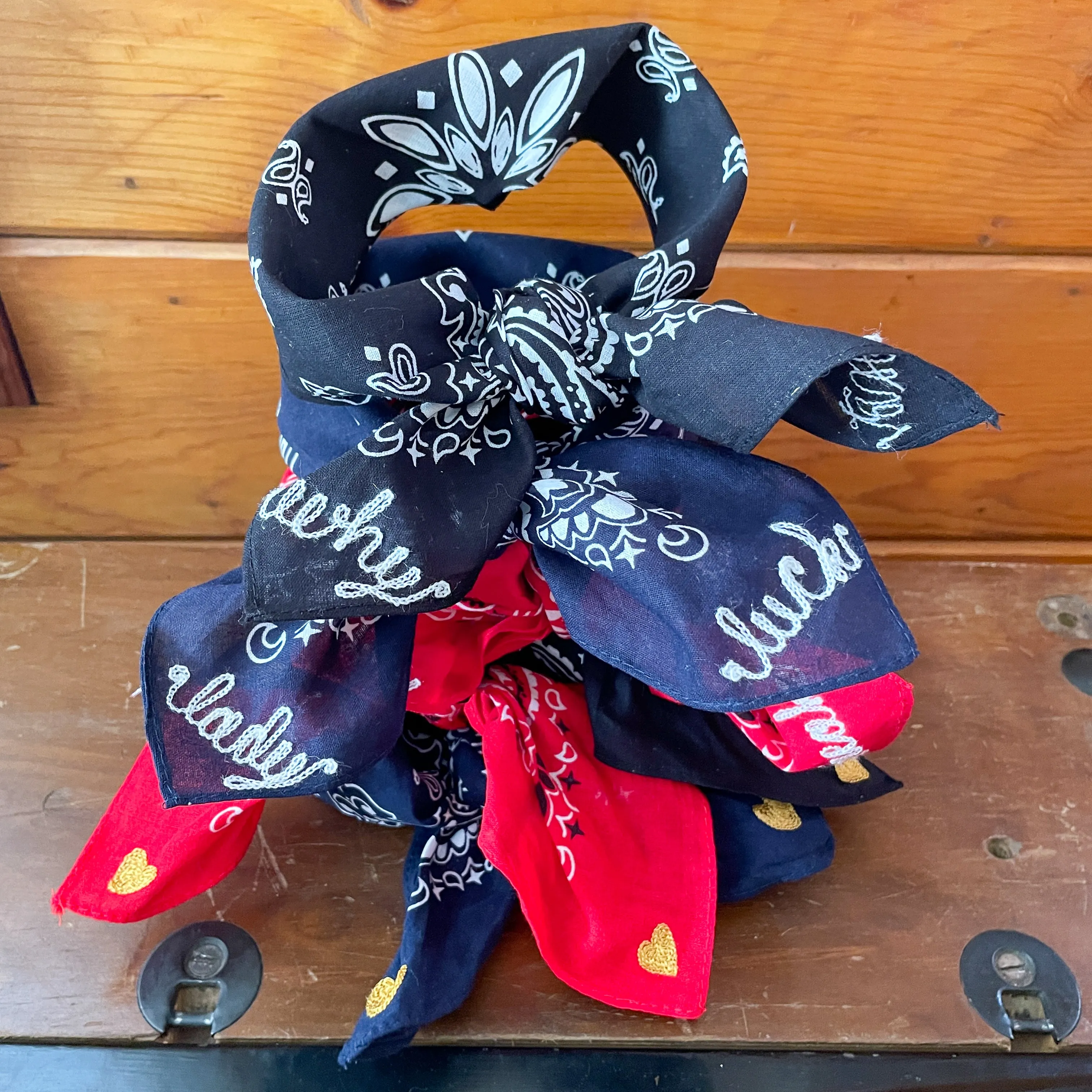 Bandana - Red - Lowercase Initials