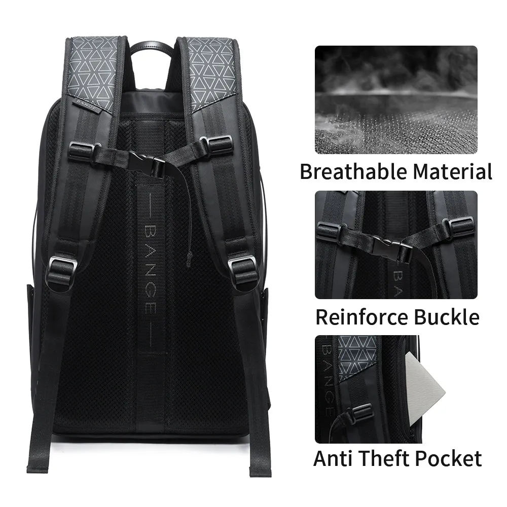 BANGE Travel Backpacks,Weekender Carry On Backpack Waterproof Men's Business Laptop Backpack for 15.6inch