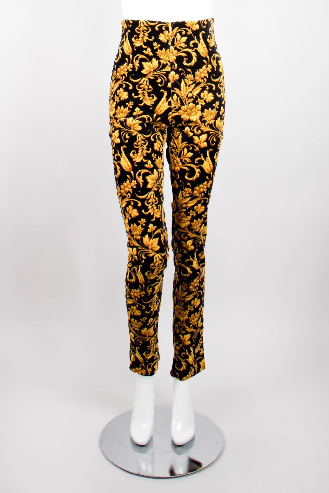 Baroque Velvet Cigarette Pant