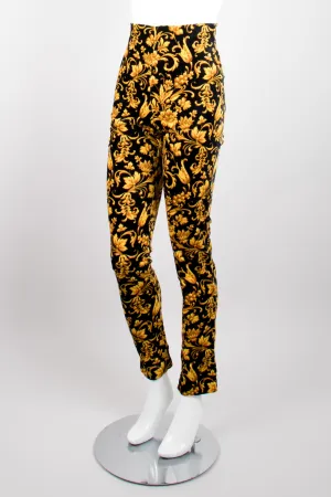 Baroque Velvet Cigarette Pant