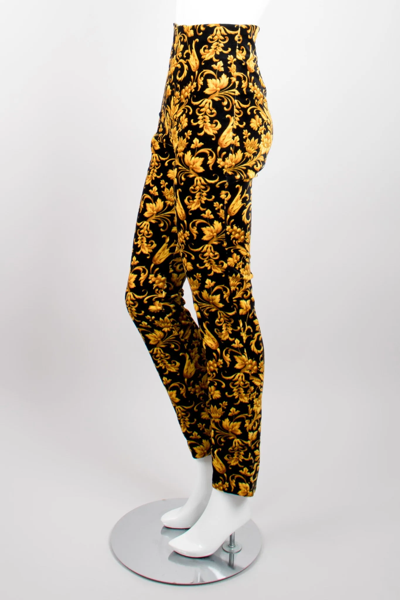 Baroque Velvet Cigarette Pant
