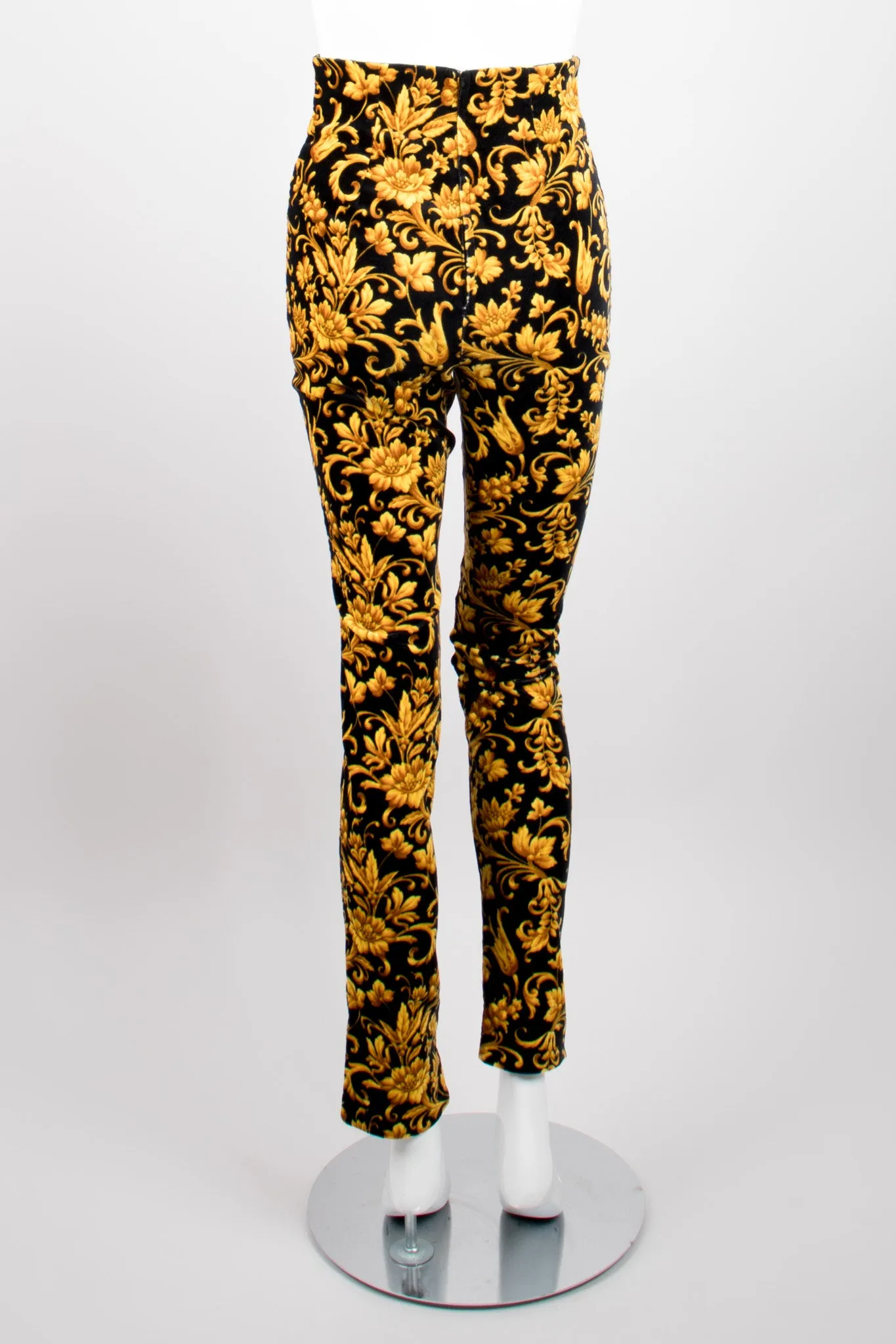Baroque Velvet Cigarette Pant