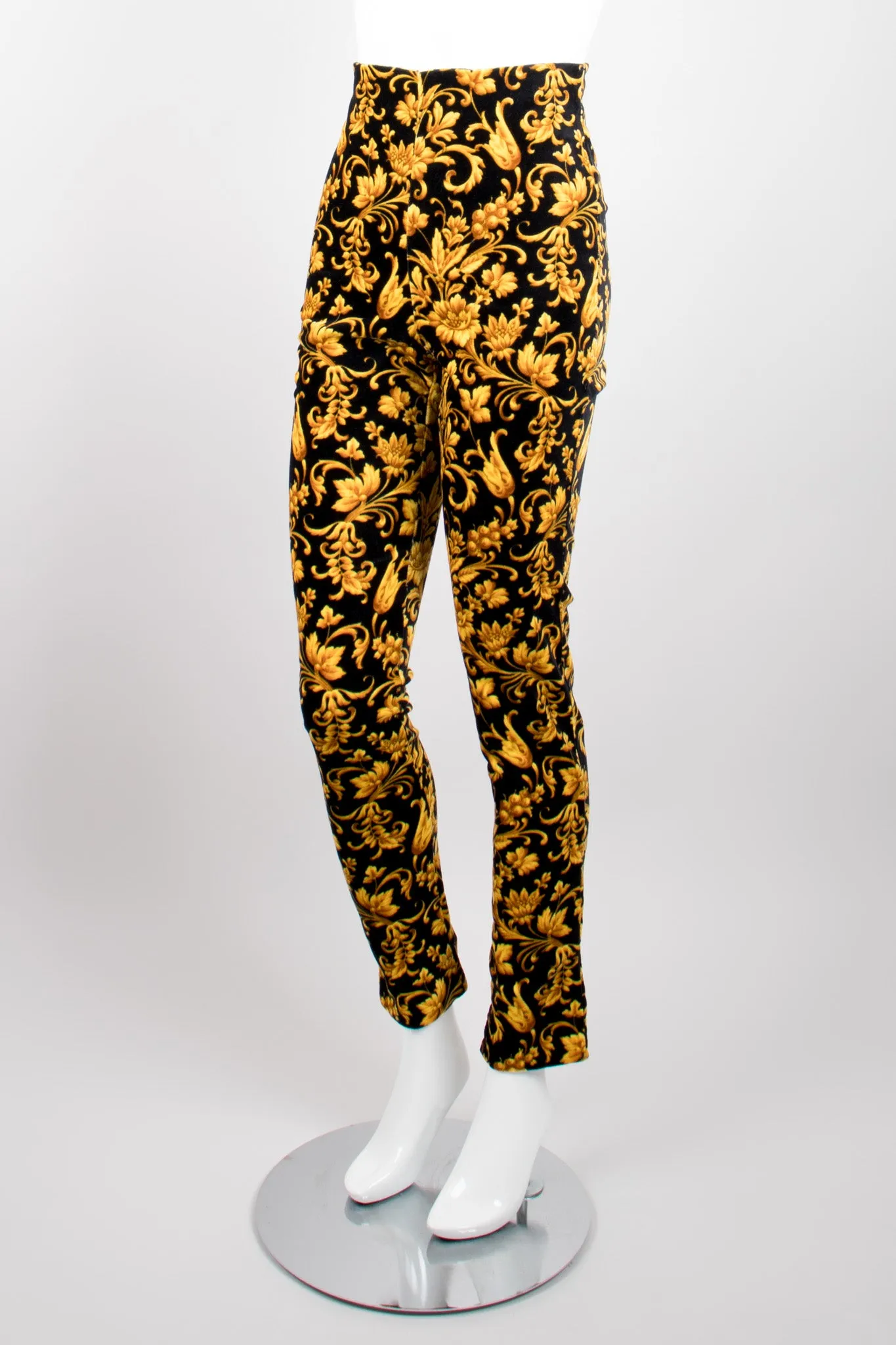 Baroque Velvet Cigarette Pant
