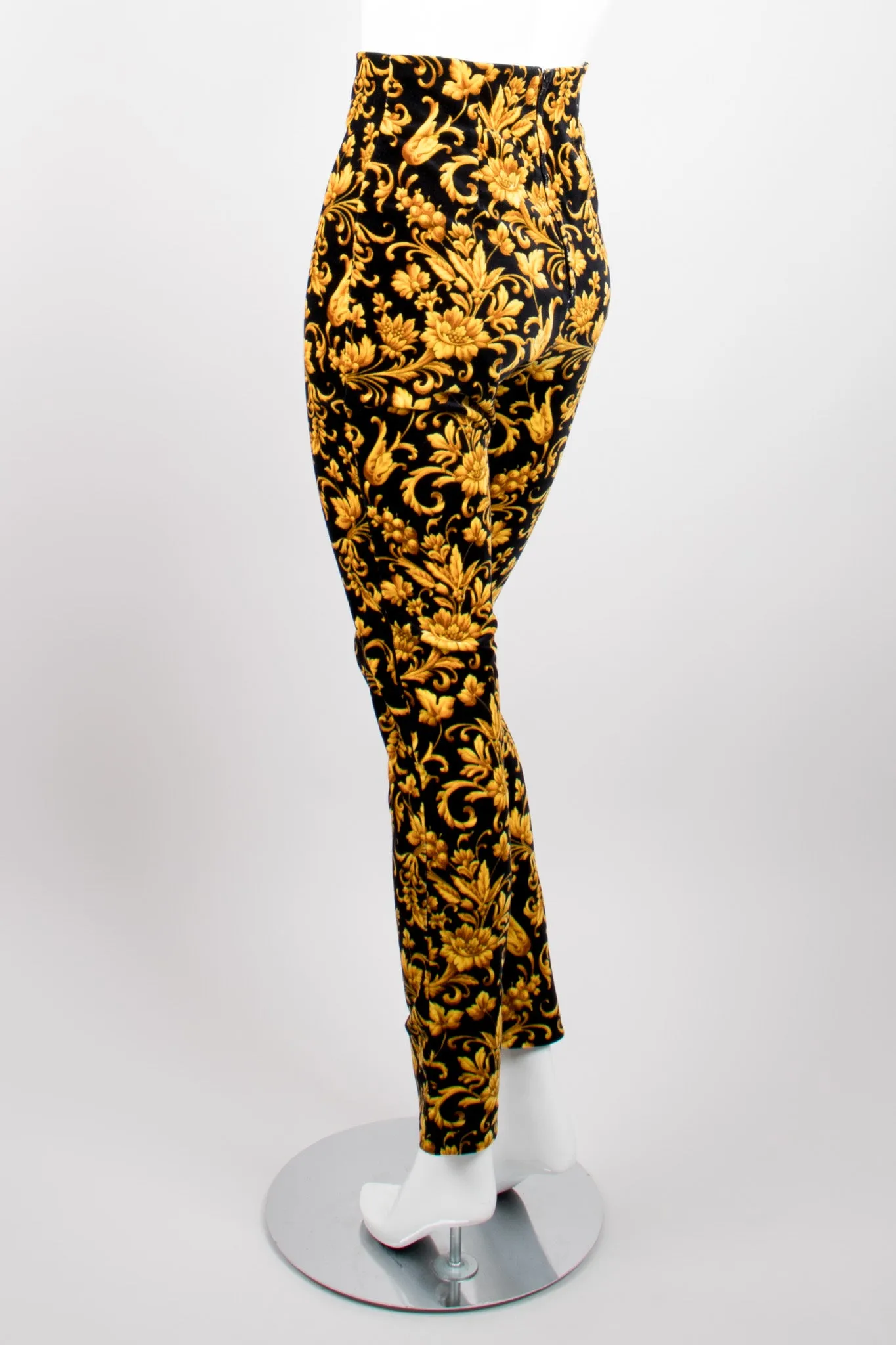 Baroque Velvet Cigarette Pant