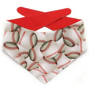 Baseball Tie-On Dog Bandana