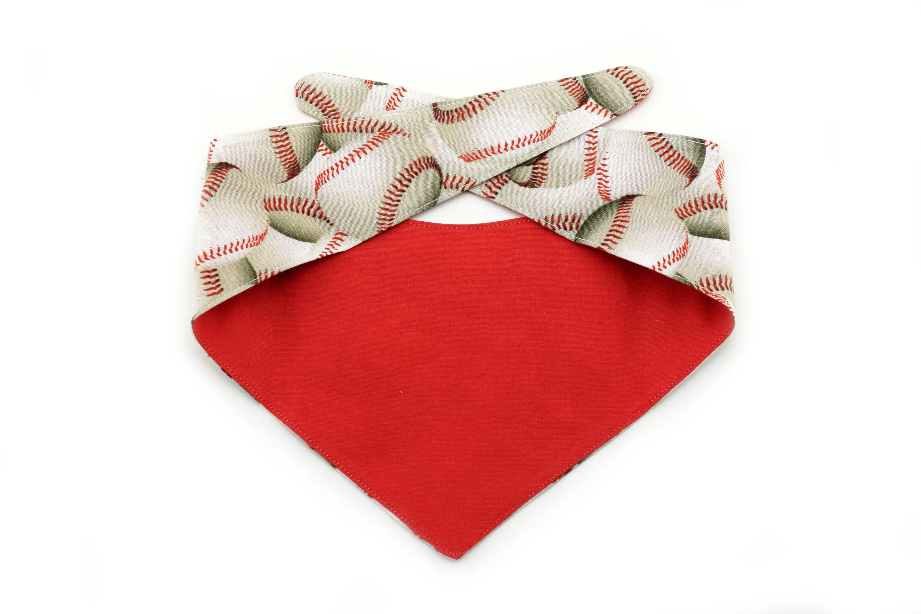Baseball Tie-On Dog Bandana