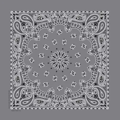 BD2505 Bandana Paisley Charcoal