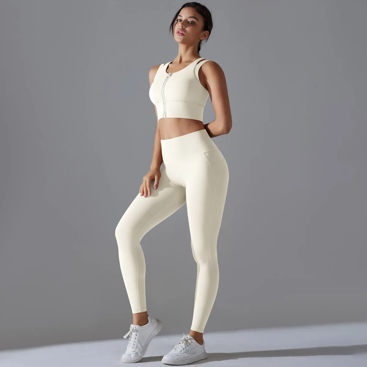 Beauty Back High Waist Yoga Two Piece Set