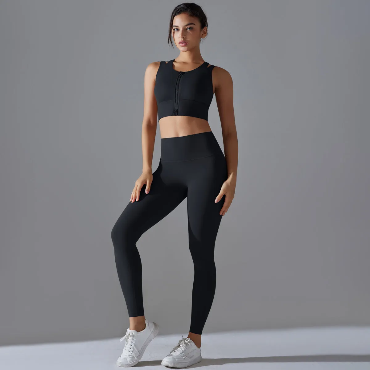 Beauty Back High Waist Yoga Two Piece Set