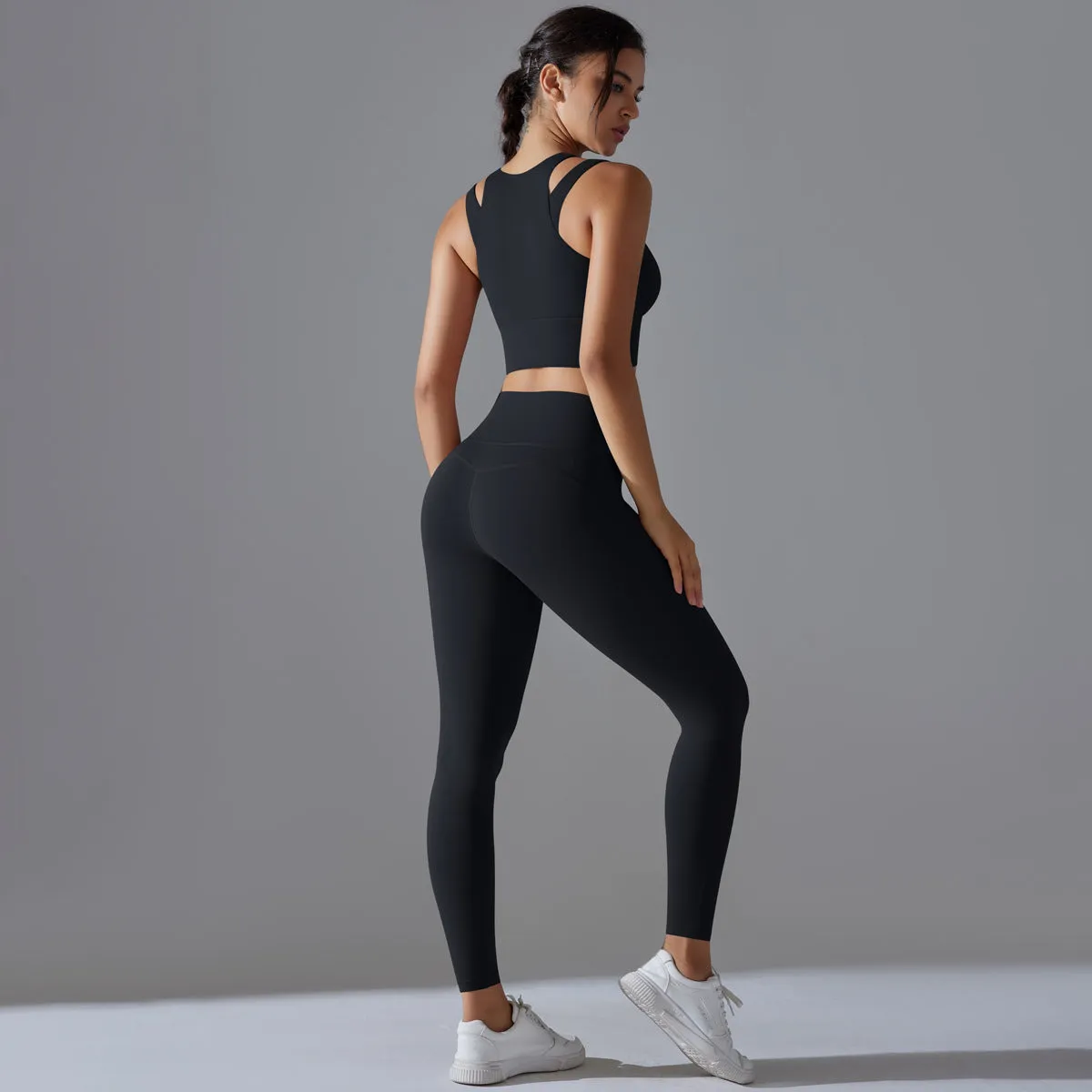 Beauty Back High Waist Yoga Two Piece Set