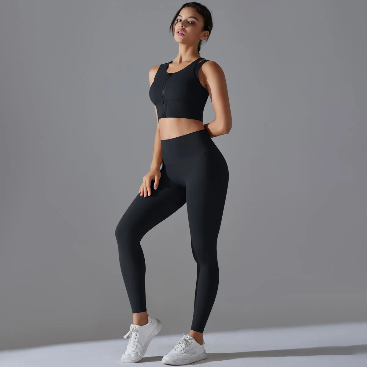 Beauty Back High Waist Yoga Two Piece Set