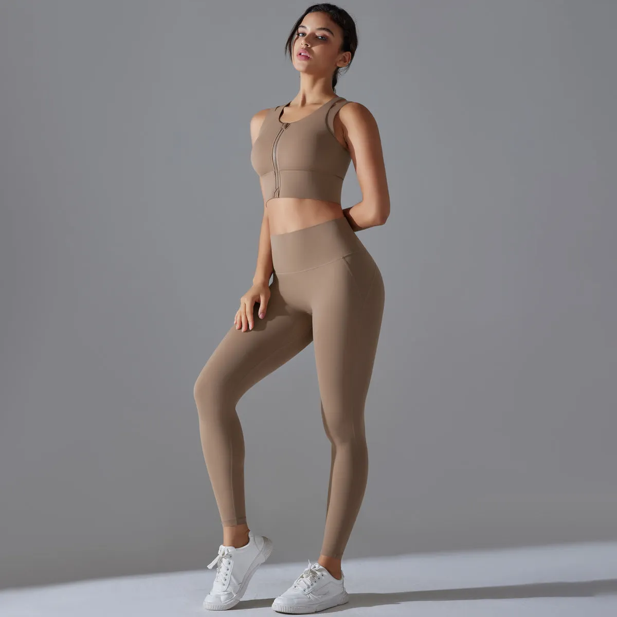 Beauty Back High Waist Yoga Two Piece Set