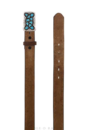 Belt, A Vintage, Buckle, Turquoise, Hand Carved, Leekity, Hallmark, Vintage, 321