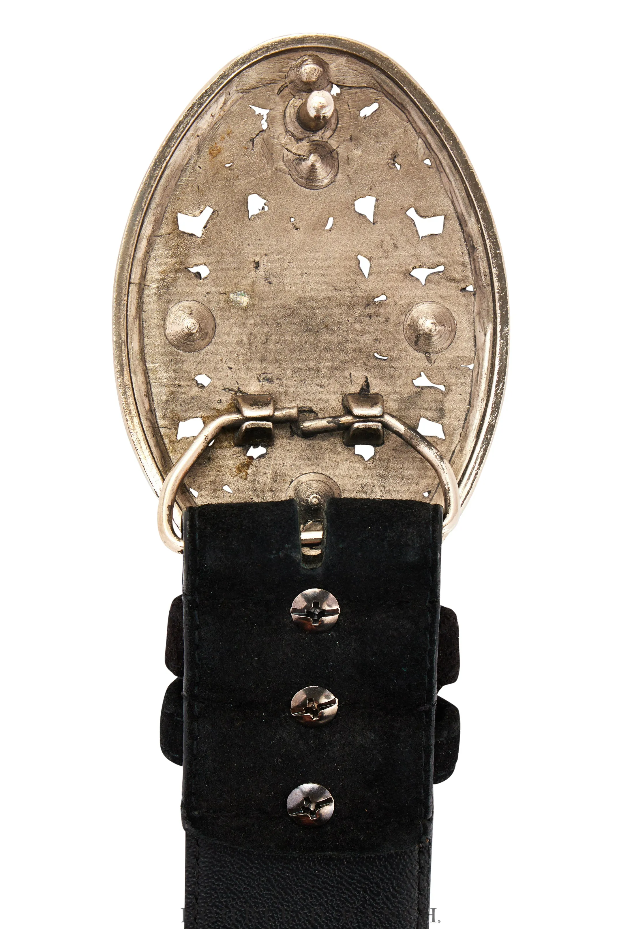 Belt, A Vintage, Buckle, Western, Enamel, Floral With Rhinestones, Vintage, 631