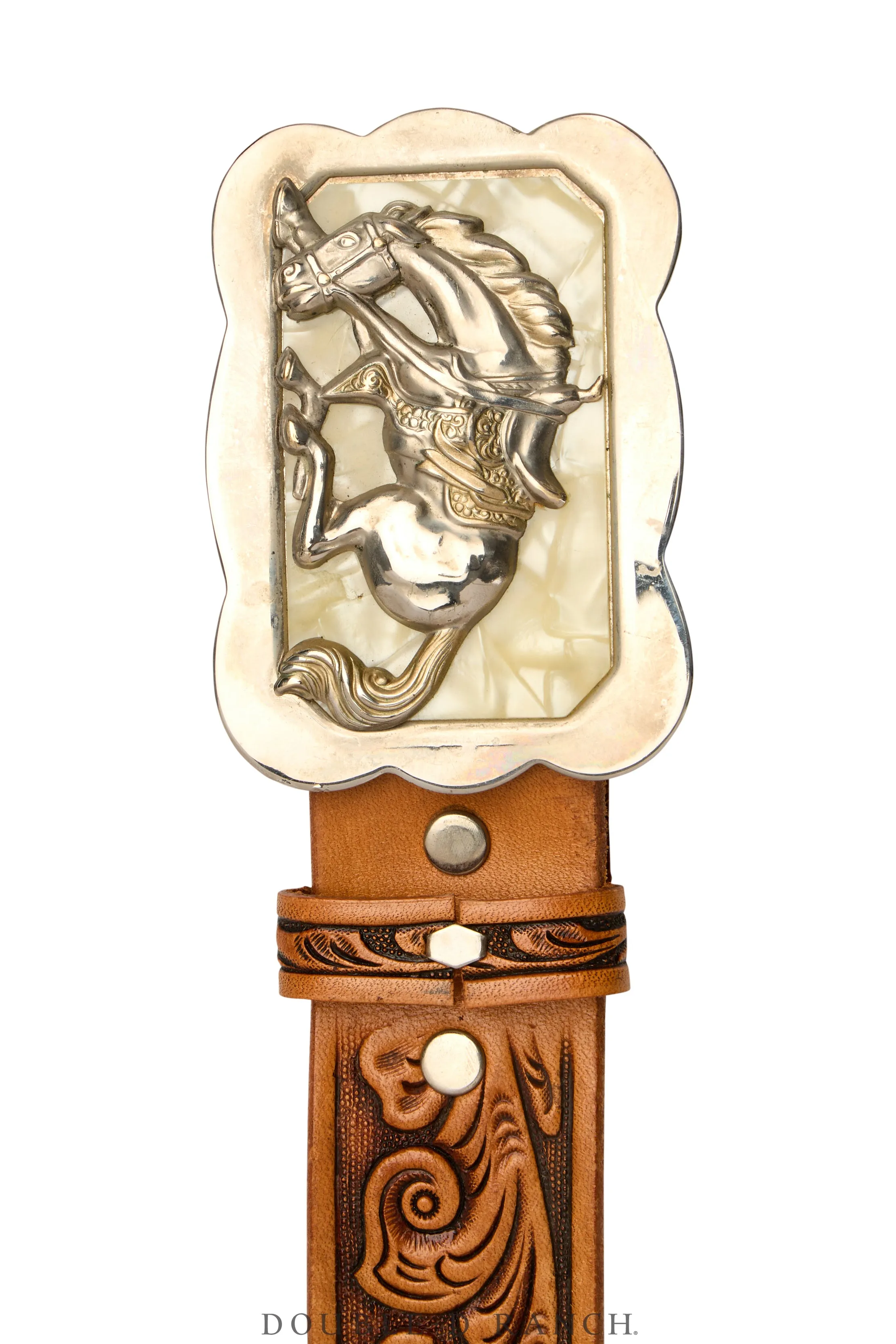 Belt, A Vintage, Buckle, Western, Lucite, Horse, Vintage, 685