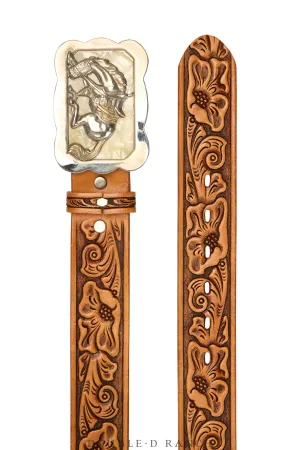 Belt, A Vintage, Buckle, Western, Lucite, Horse, Vintage, 685