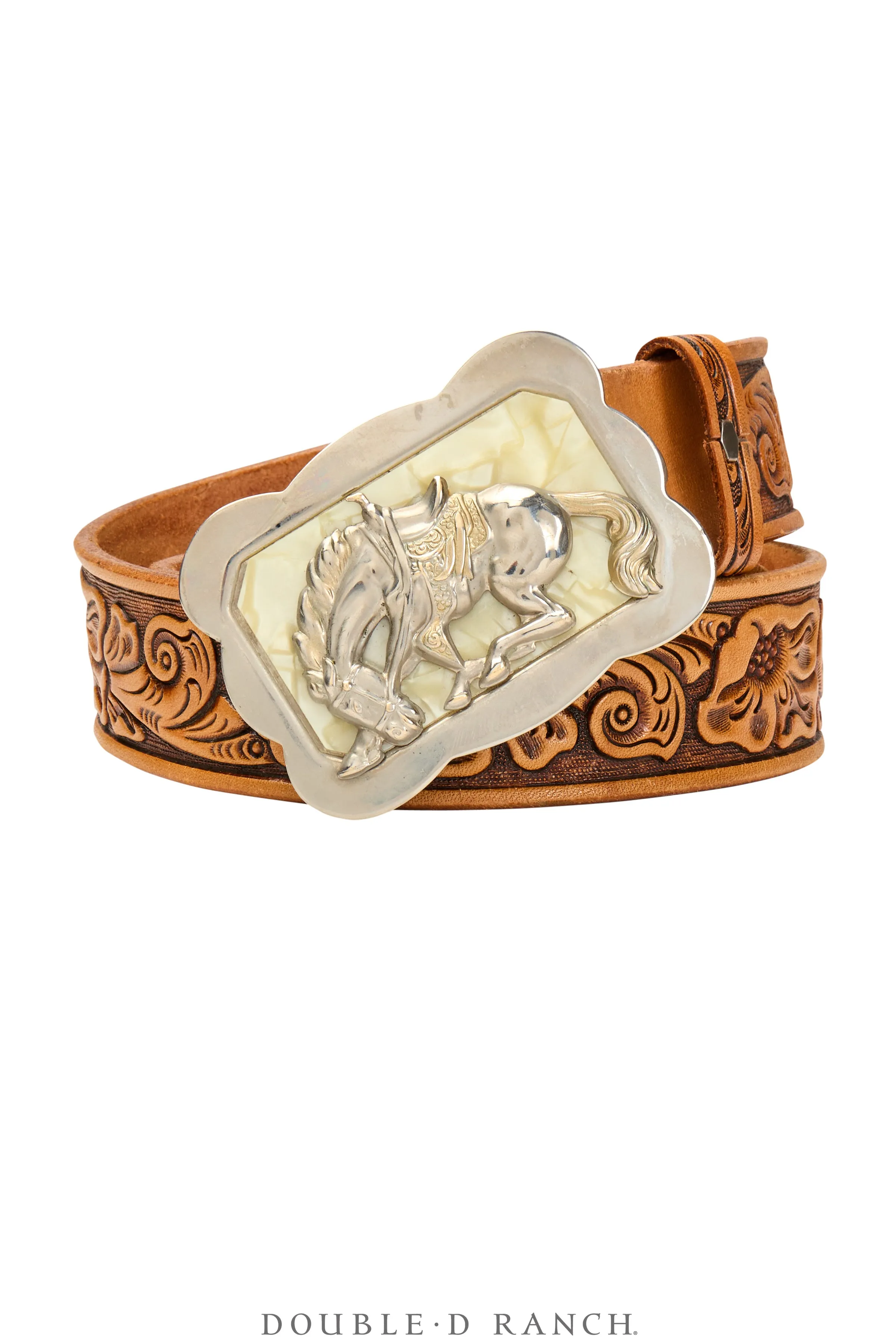 Belt, A Vintage, Buckle, Western, Lucite, Horse, Vintage, 685