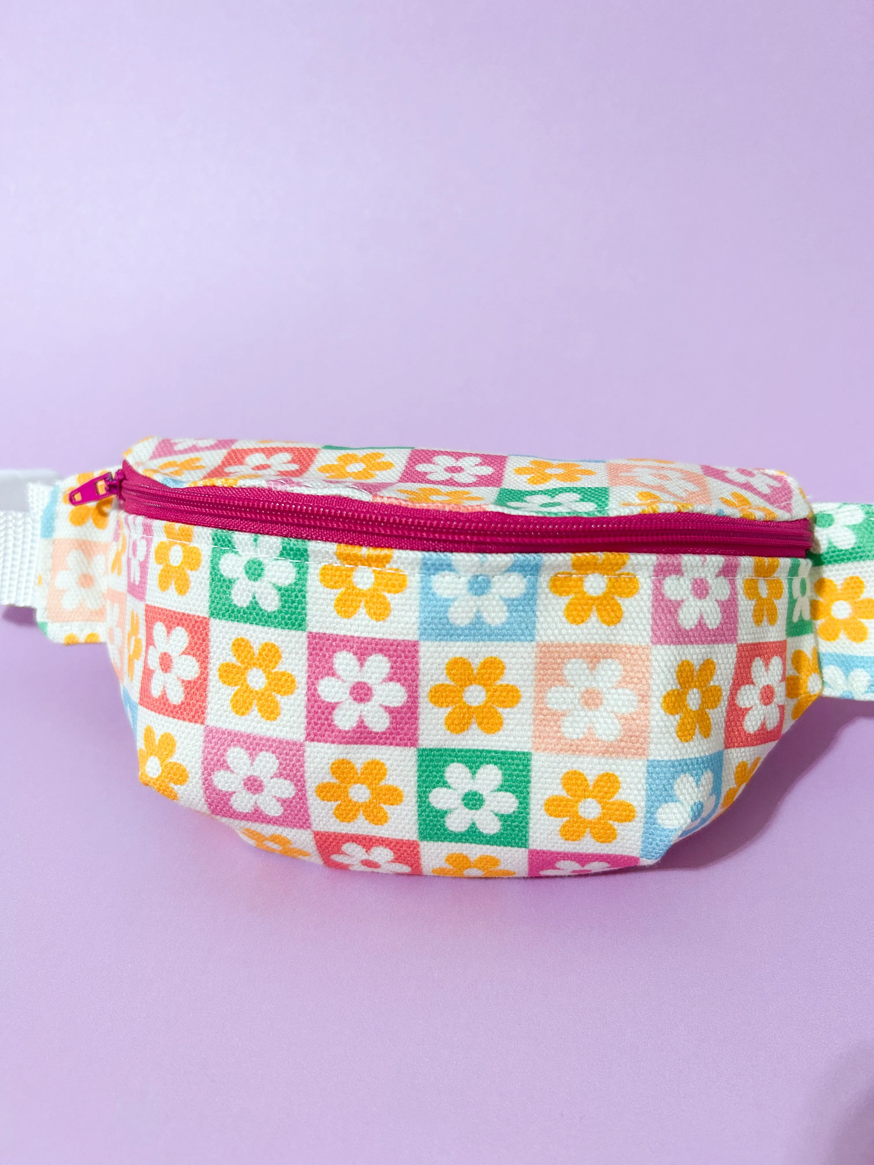 Belt Bag: Floral Checkered