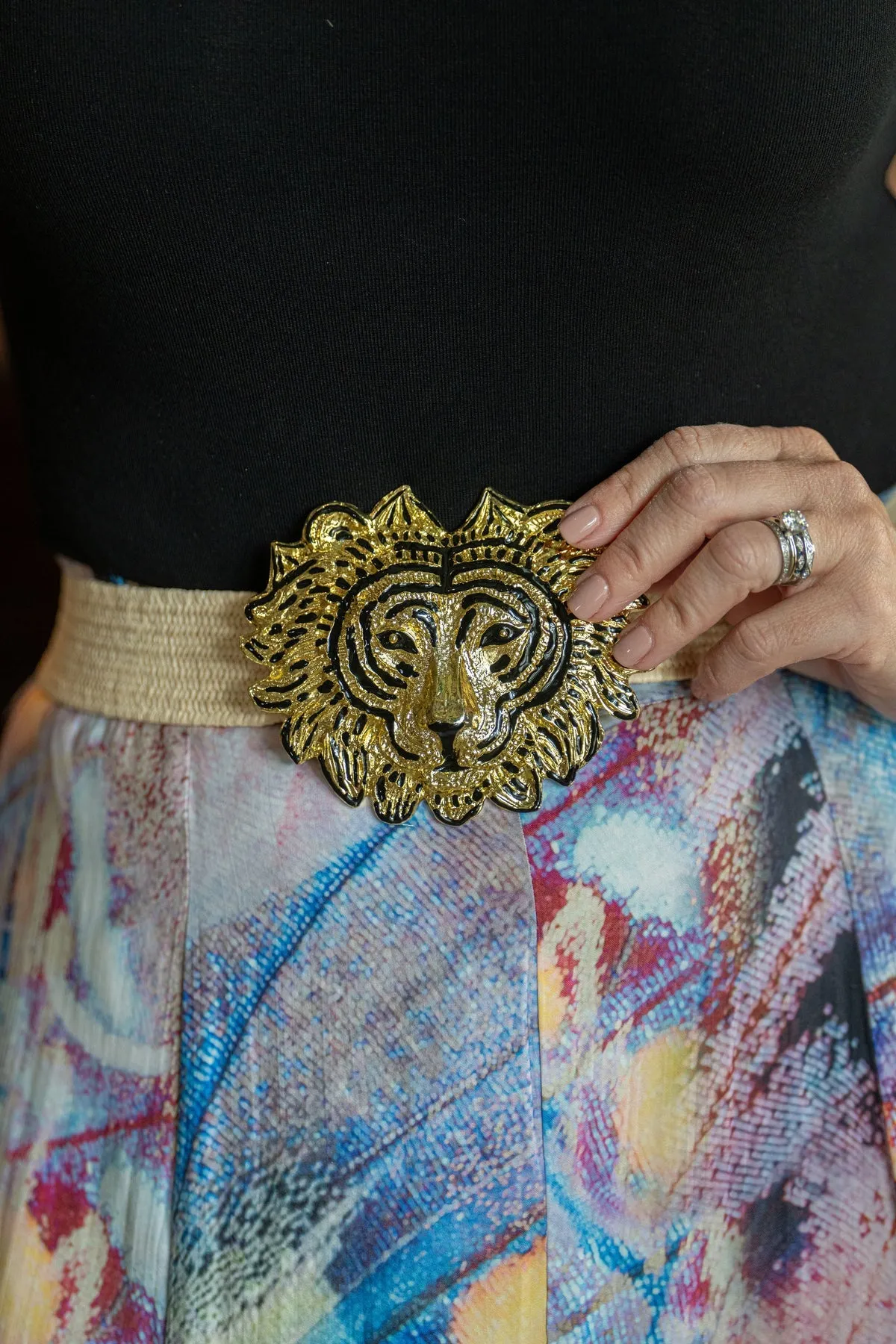 Belt Buckle - Liger Lion Buckle by Garland Bags