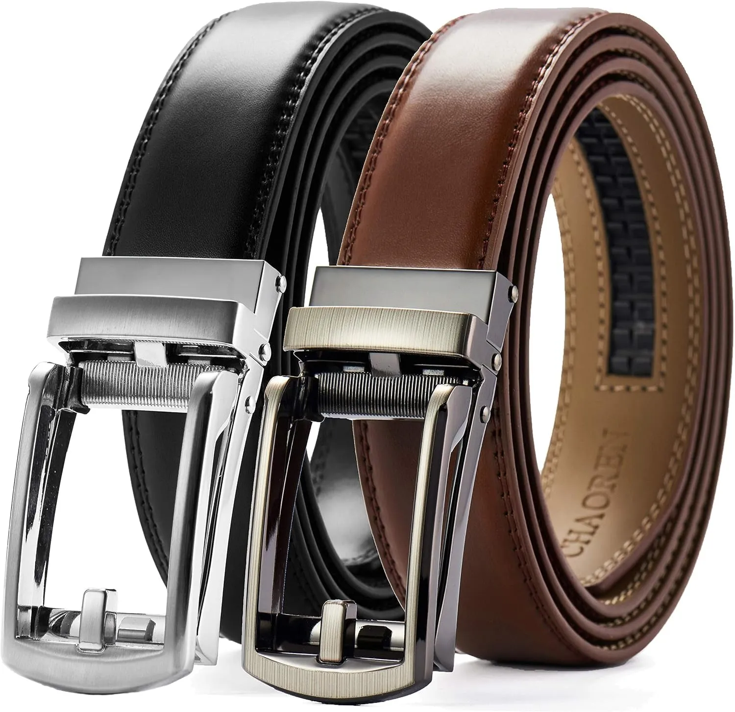Belt for Men 2 Pack, Mens Dress Belt 1 1/4"