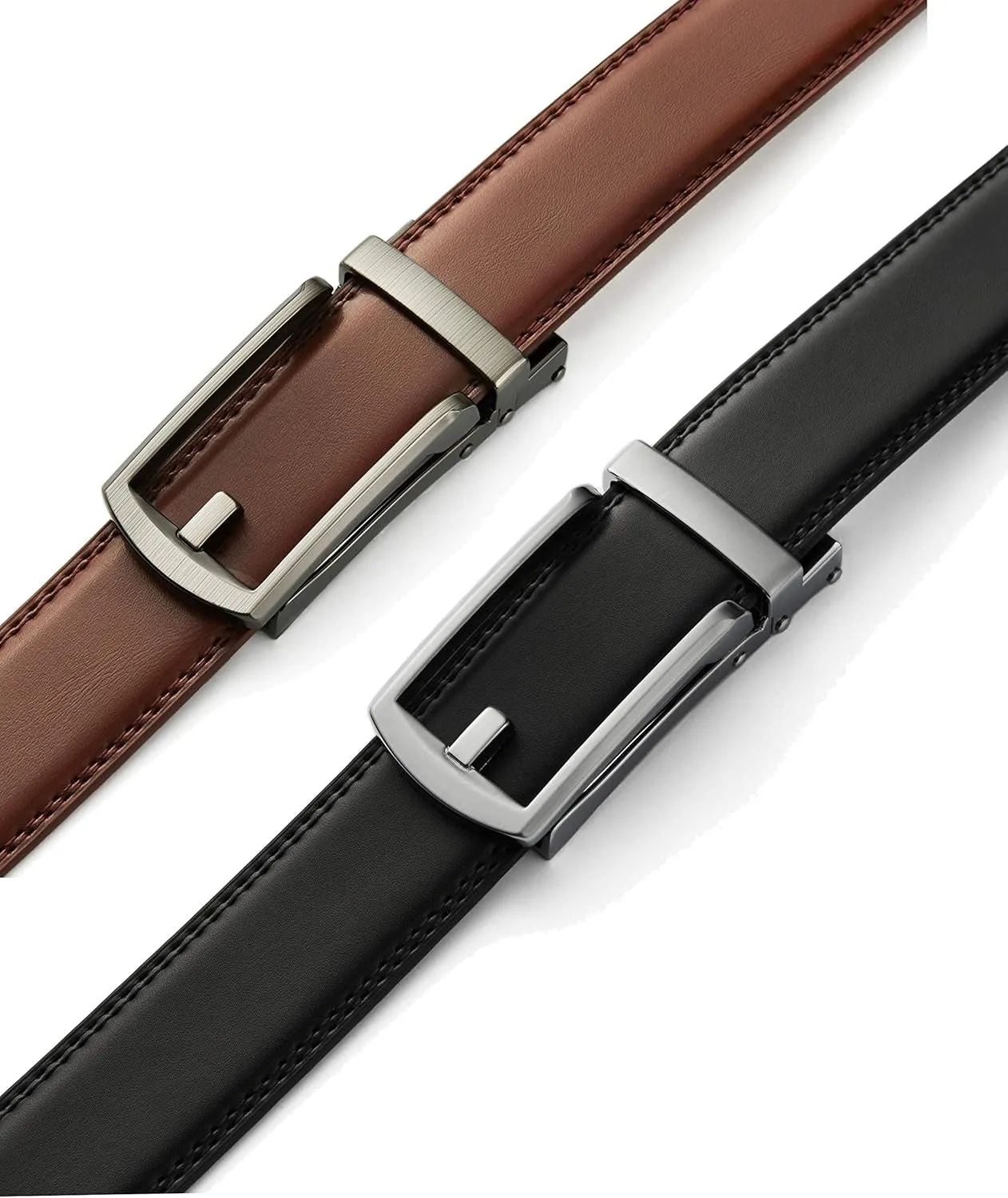 Belt for Men 2 Pack, Mens Dress Belt 1 1/4"