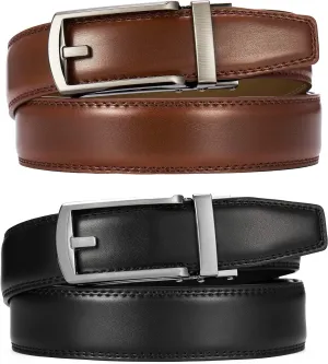 Belt for Men 2 Pack, Mens Dress Belt 1 1/4"